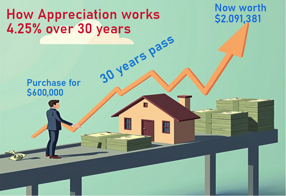 Home On a conveyer belt showing small stack of money going in the left side and larger stack of money coming out the right side